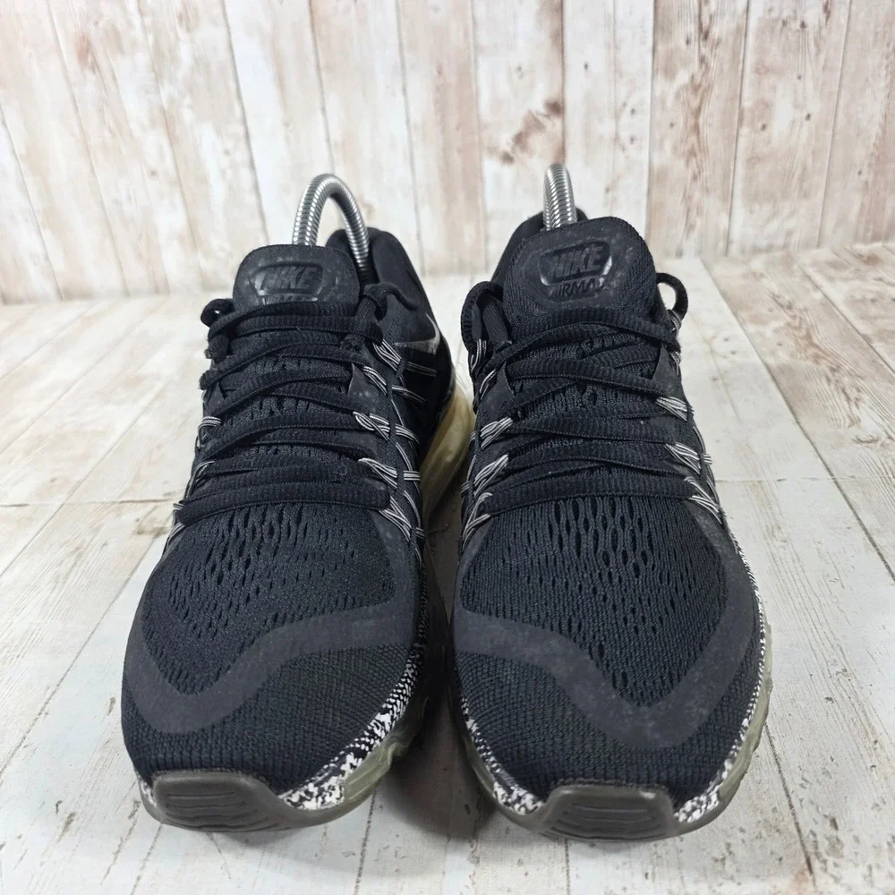 Nike Air Max 2015 Mens 6Y Womens‎ 7.5 Black Silver Running Shoes 705458-003